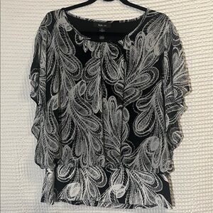 Style & Co. Black and White Blouse